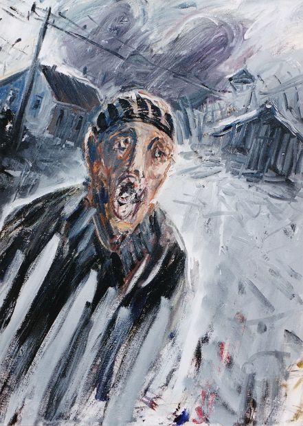 OHNE TITEL, Öl auf Baumwolle, 130 x 110 cm